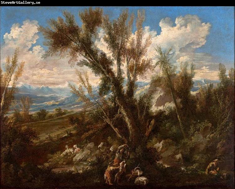 Alessandro Magnasco Landscape with Shepherds